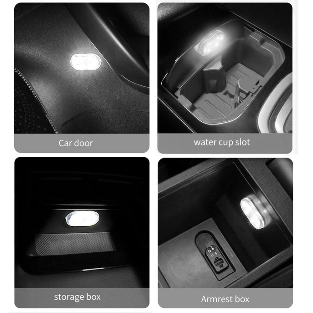 Car Led Touching Light Tiny Size Magnetic Roof Reading Light USB Rechargeable Gentle Illumination Lamp for Floor Trunk