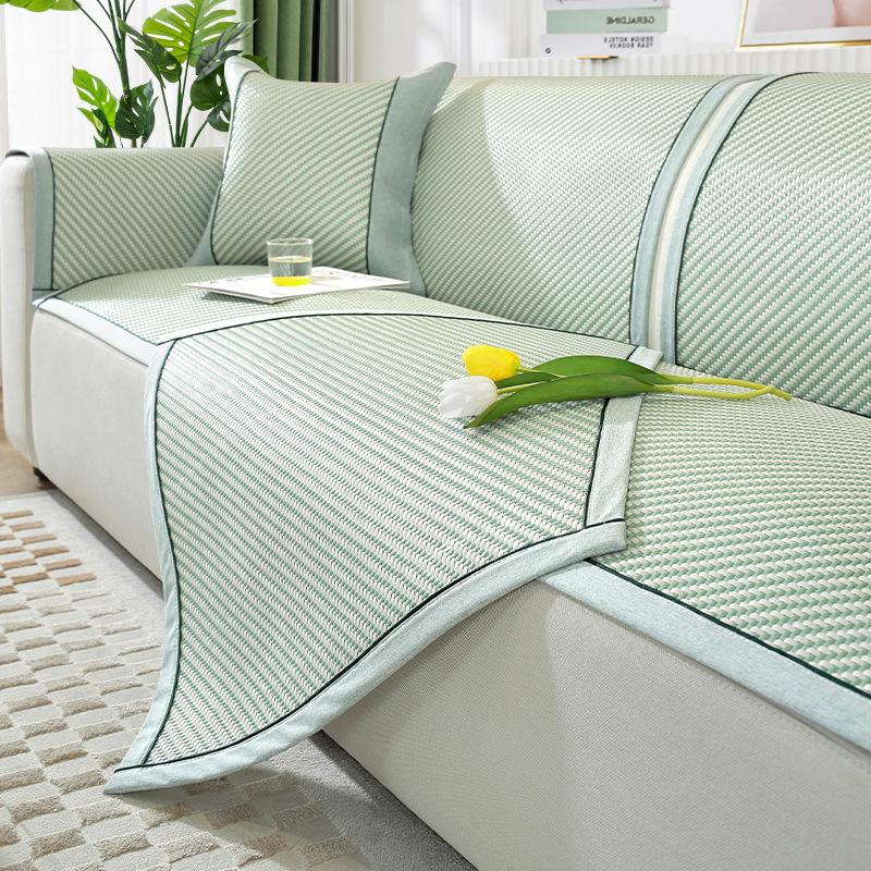 

Летний коврик из ротанга, подушка для дивана, чехол для дивана, пылезащитный чехол, летний спальный коврик, дышащий, нескользящий, для гостиной, прямой ряд, чехол для дивана, полотенце 60*60cm