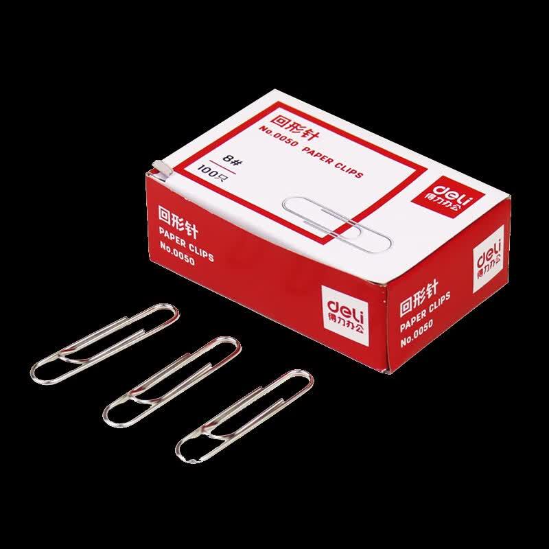 Deli Silver Metal Paper Clips