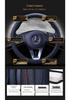 Leather Print Steering Wheel Cover for Junwei, Yinglang, Kaiyue, Encore, Weilang, All-Season Handle Wrap