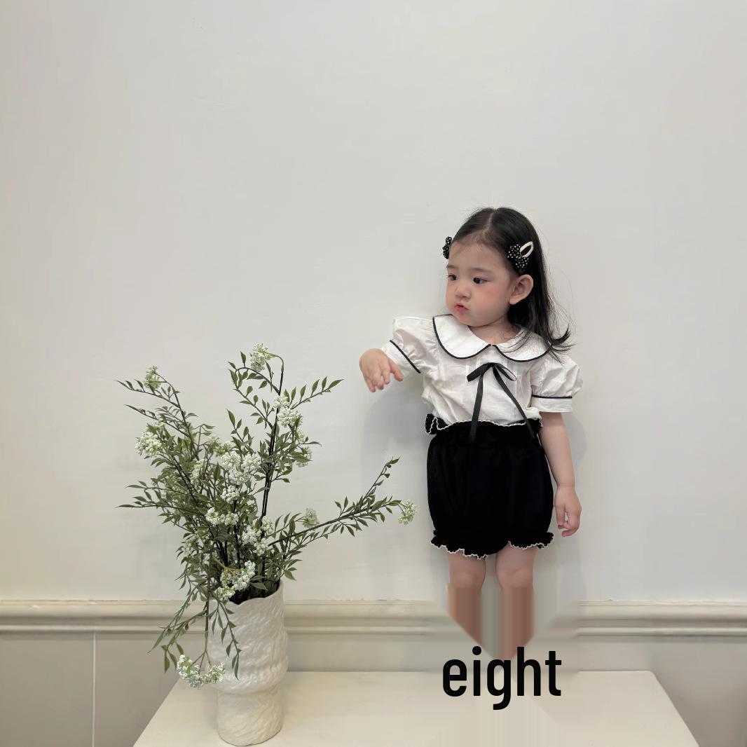 

Summer Girls Bow Top & Shorts Two-Piece Set 90 cm