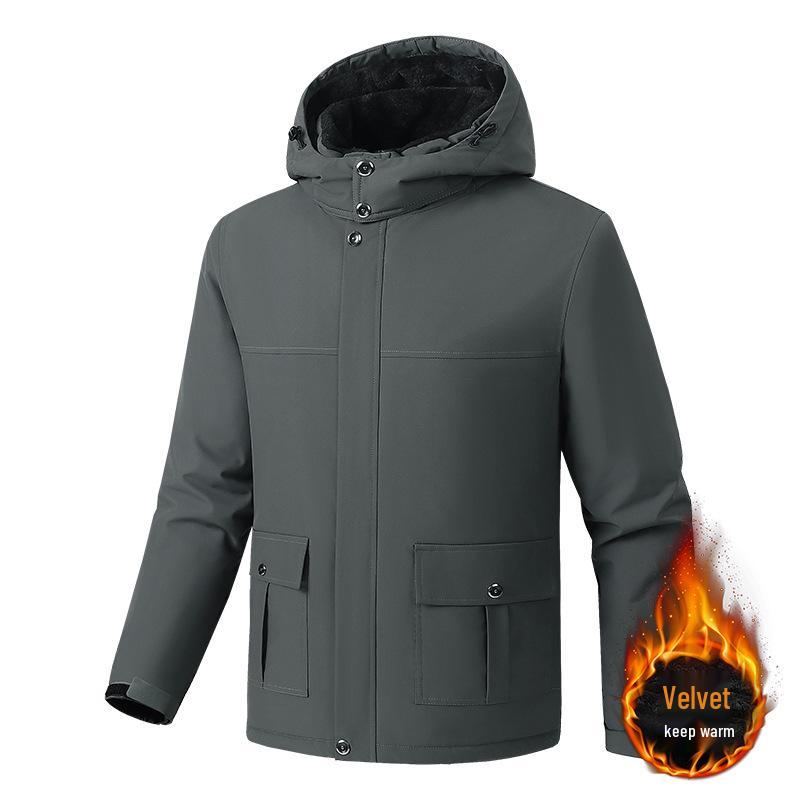 Varm bomullskappa för män i stora storlekar - Tjock, Rymlig, Utomhusjacka (10XL)