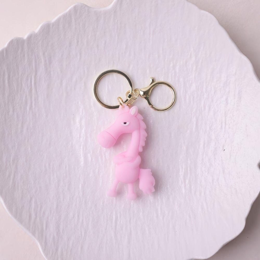 Simulation Horse Keychain Cold-Hearted Black Horse Bag Ornament Lucky Horse Mascot  Party Favors