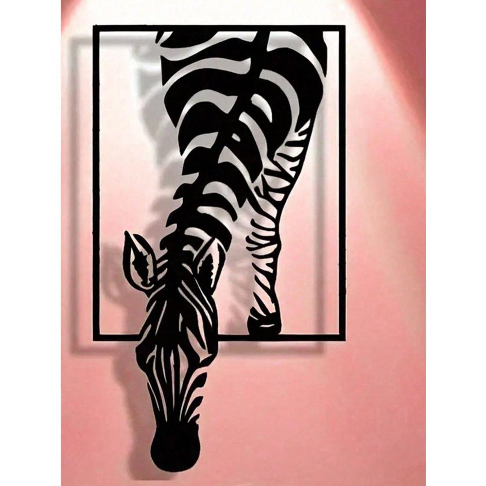 Forged Metal Zebra Wall Decor Modern Farmhouse Bohemian Animal Art