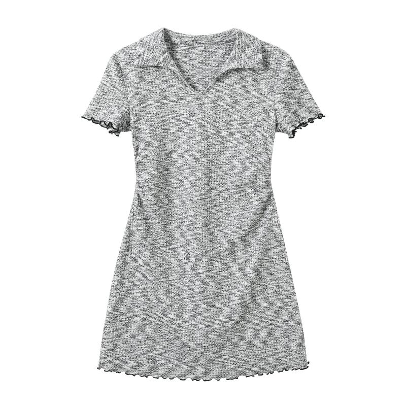 Women s Summer Lapel A-Line Mini Dress S