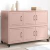VidaXL Buffet, Cabinet with Door, Cupboard with Storage, Living Room Organizer Home Interior, Pink 846741