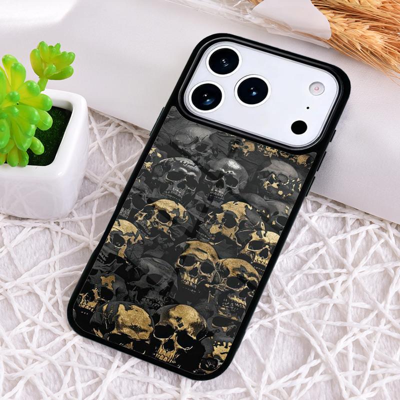 Vintage-Schädel Stoßfeste Handyhülle für iPhone 17 Air 16e 15 11 12 14 13 Pro Max Hülle Coque