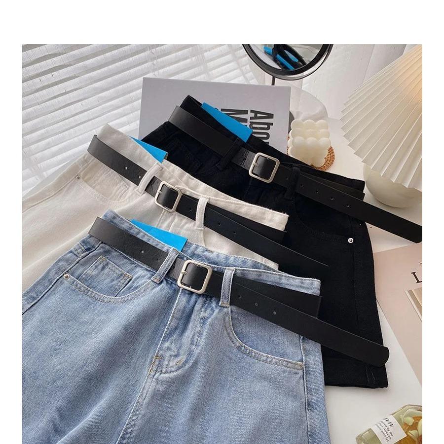 Summer Wide Leg Denim Shorts with Belt Women Korean Fashion High Waist Poclet Hot Pants Cowboy Jeans Streetwear Y2K Short Pants