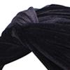 Pleated Muslim Hat Head Wrap Velvet Double Layer Chemo Caps Bright Color Headwear Women