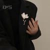 Magnolia Flower Brooch for Women Enamel Alloy Flower Lapel Pin for Jackets Dresses Coats Hats Accessories