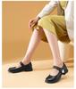 Women's Breathable Summer Low-Cut Leather Shoes, Thick Non-Slip Sole, Versatile Soft Mom Shoes SZ8123