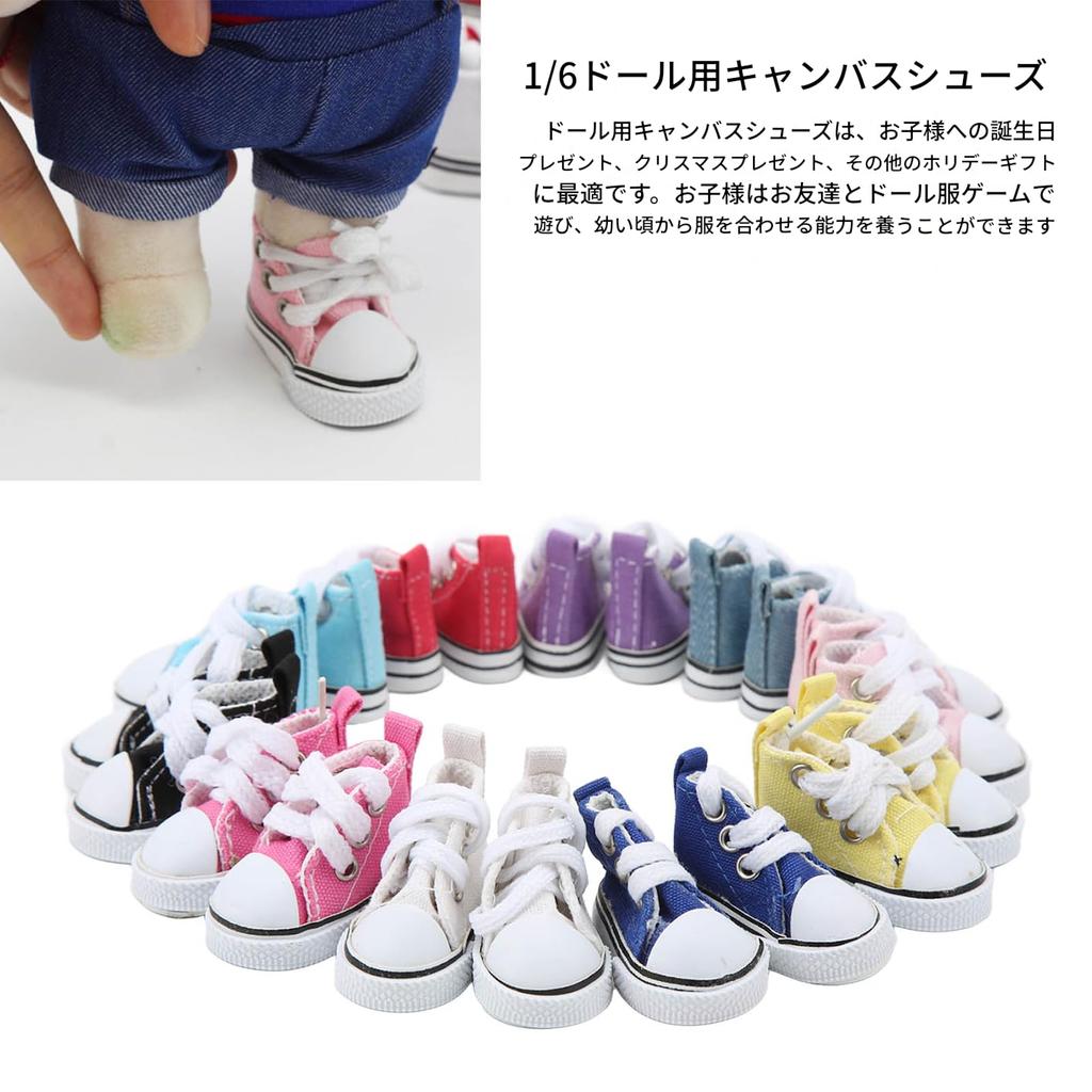 BJD Sneakers 16 Doll Shoes Doll Shoes Sneakers Plush Doll BJD Non-Slip Design Children's Day Birthday Christmas Gift 10 Pairs