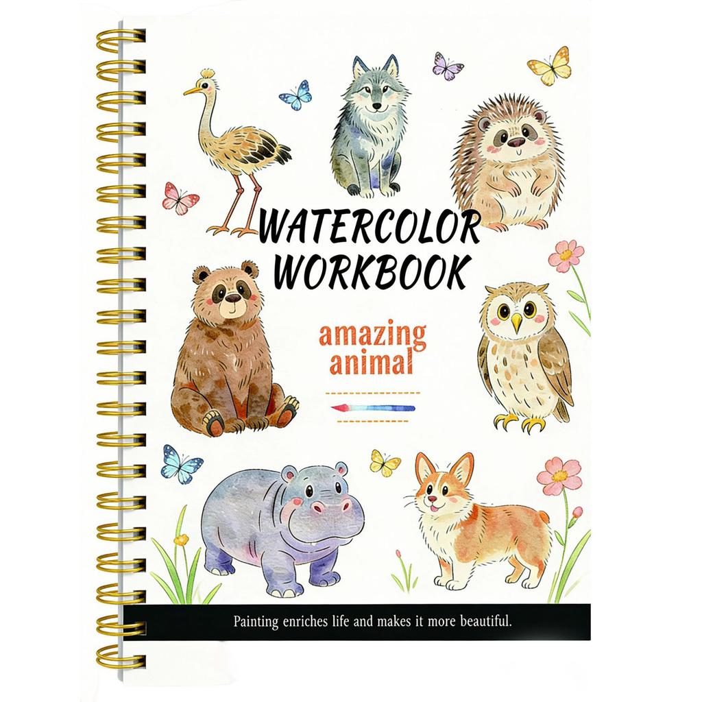 Watercolor Workbook Drawing Coloring Book