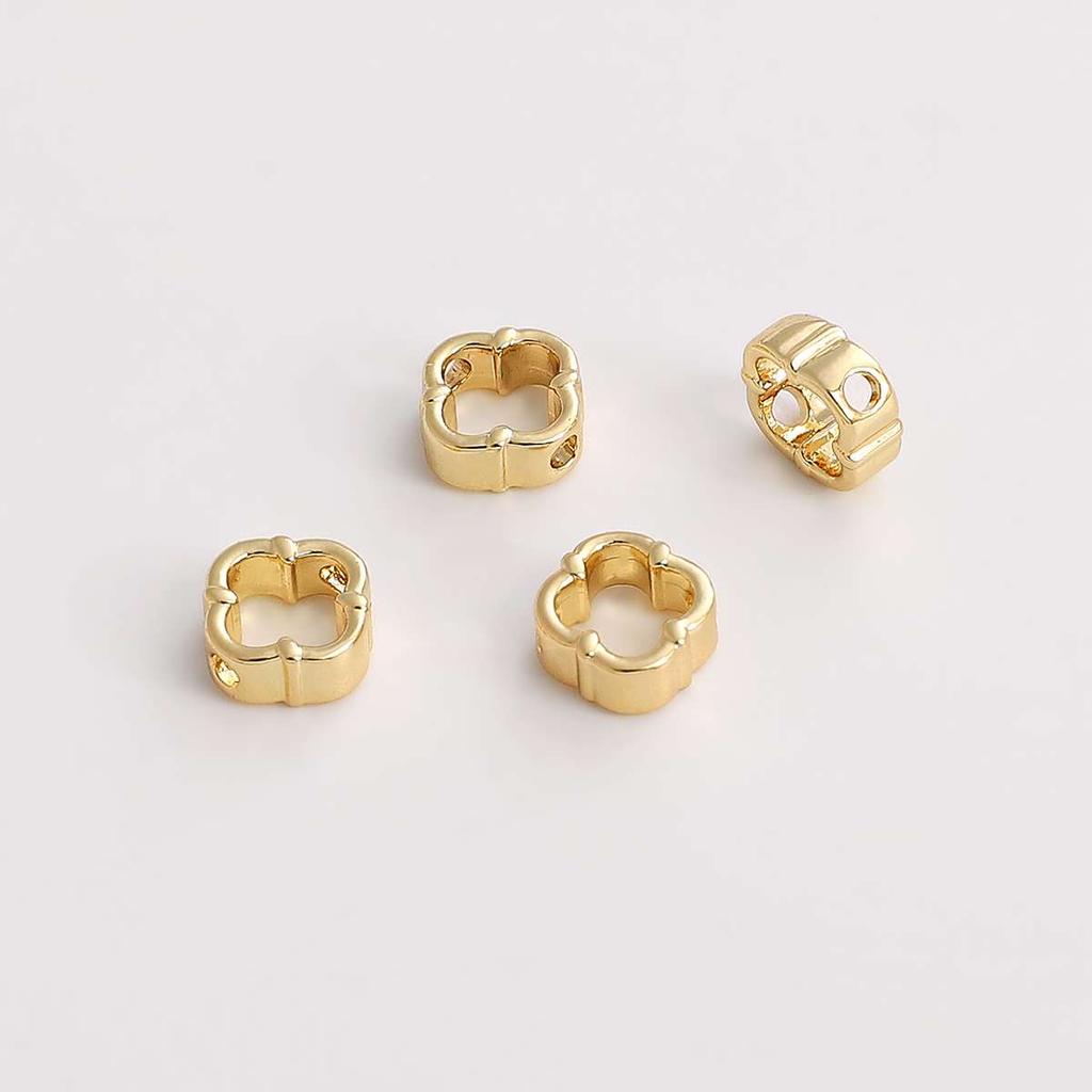 Six-pointed Star Bead Ring Peach Heart Beads Jewelry Spacer Beads 14kGold-plated Accessories DIY Handmade 1pc