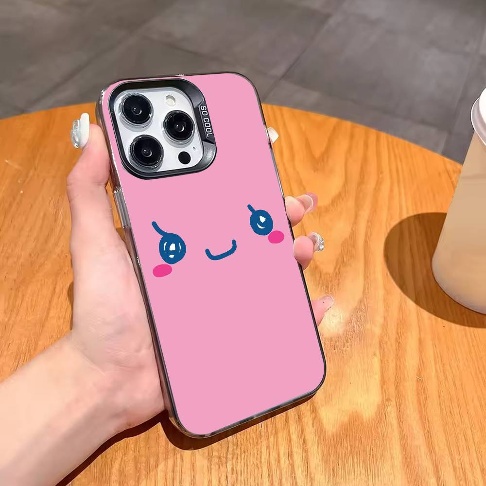 T-Tamagotchi Kuchipatchi M-Mametch Phone Case For iPhone17,16,15,14,13,12,11,Pro,MAX Gray Matte Silicone Black Cover iPhone11PROMAX