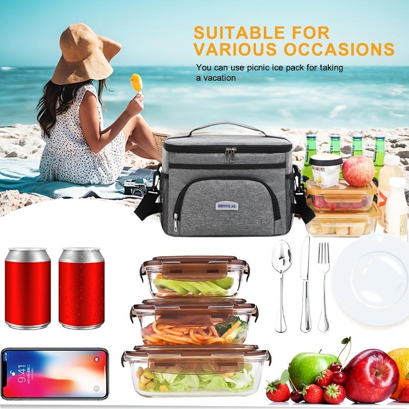 1 Stück Brotdose Lunchtasche, Nicht für Lebensmittelkontakt, Isoliert, Große Kapazität, Auto-Schnitt-Tasche, Tragbar mit Griffen, Wiederverwendbare Lunchtasche