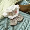Doll Clothes Set 17cm Doll Accessories Love Heart Top Scarf Hat No Dolls