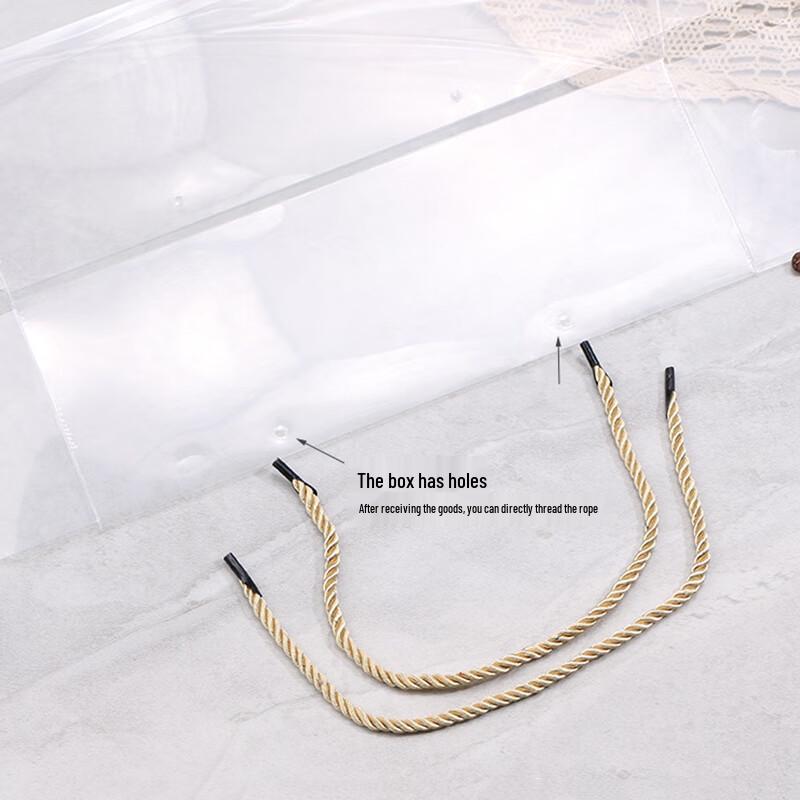 Rectangular Transparent Cake Roll Packaging Box