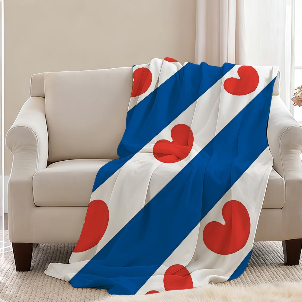 Nation Netherlands Friesland Province Blanket Throw Super Cosy Plush Living Room Sofa Couch Childish Birthday Gifts