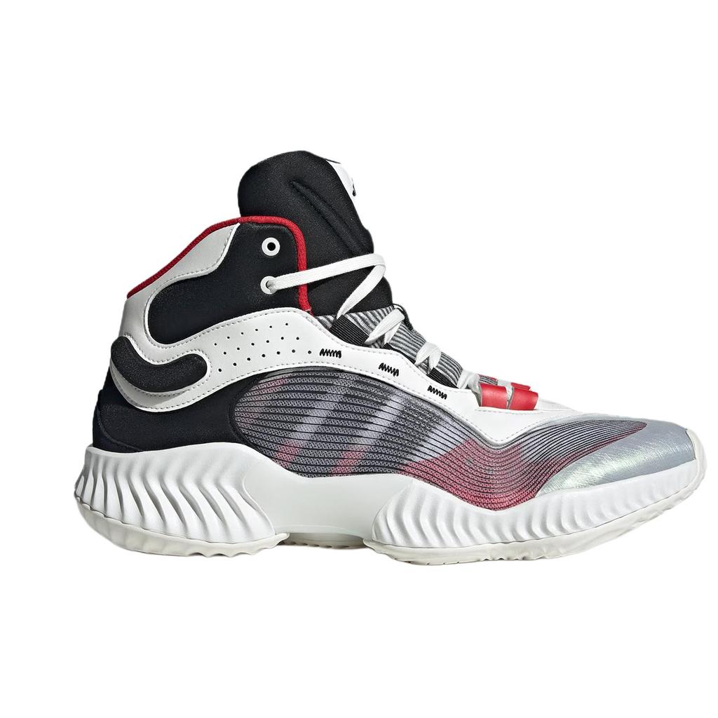Adidas Pro Bounce Ns Shock Absorbing Durable Mid-Top Basketball Shoes Unisex Basketball Shoes White Red JH8078