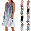 Letní Šaty Pro Ženy Volné Plážová Dovolená Ležérní Bez Rukávů S Výstřihem Do V Letní Šaty S Kapsami Tílkové Šaty