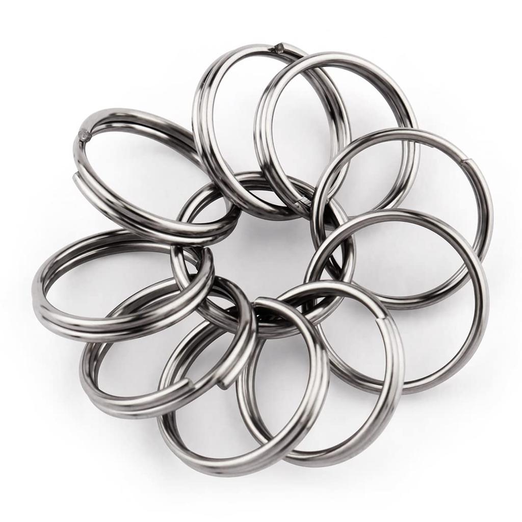 Titanium Key 14mm Highly Lightweight Key Holders [Looking] 10-Pack Rings, Diameter, Resilient, Long-Lasting, Stylish, Keychains, Rings,