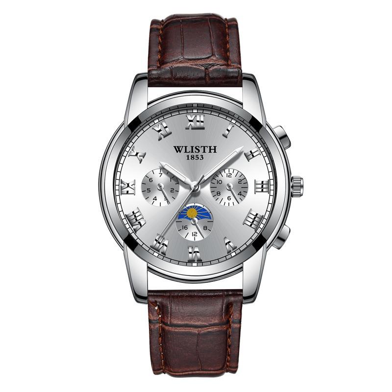 Top Brand Steel Band Business Waterproof Watch Men's Fashion Luminous Wristwatch