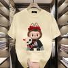 Fun Cartoon Labbubu Loose Short-sleeved T-shirt Round Neck Top Unisex
