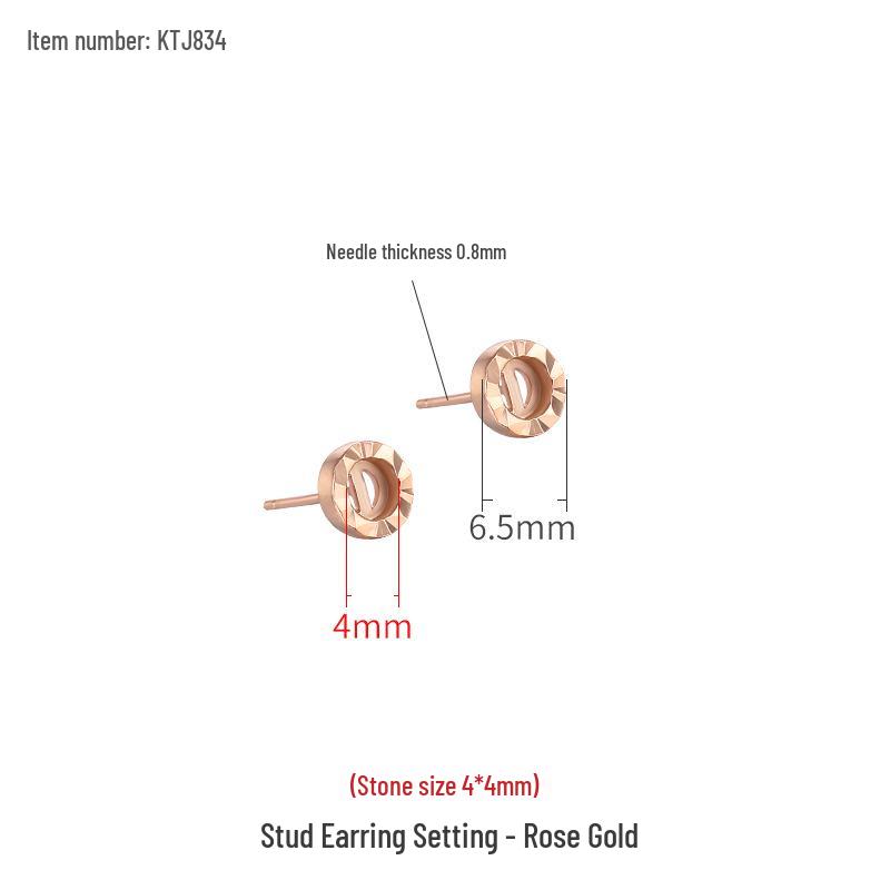

S925 Sterling Silver Empty Setting Stud Earrings with Jade, Amber, Turquoise Insets 925 Silver