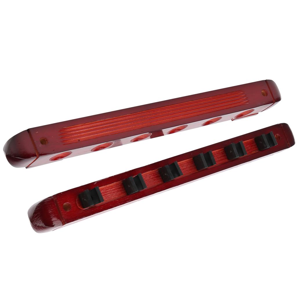 Wall Mounted Wooden Billiard Pool Cue Rack 6 Sticks Hanging Holder Billiard Accessory