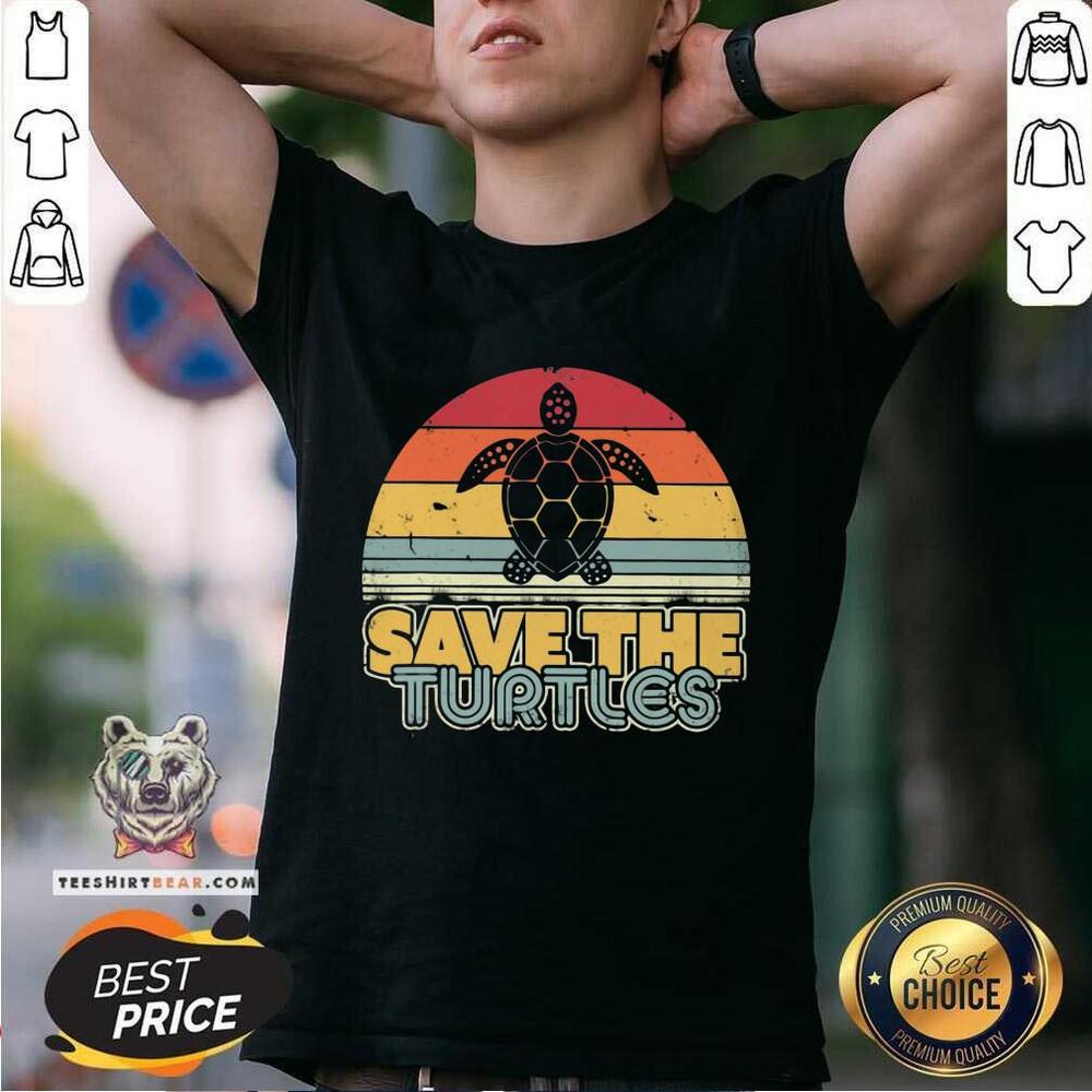 Good Save The Turtles Retro Vintage Version Shirt M