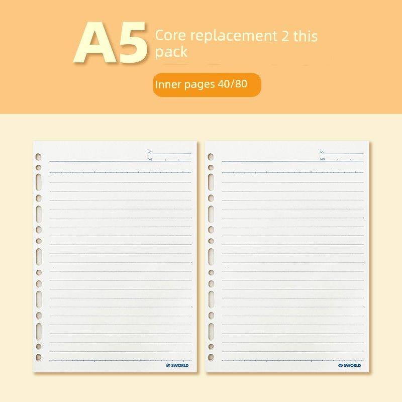 

Grade Three Class Two Notebook Notebook Postgraduate Entrance Examination Loose Spiral Notebook Notepad Student Good-looking Journal Book K A5 horizontal line inner page 2 this pack