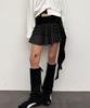 Plasma Sphere Peri Dot Shirred Ribbon Tiered Can-Can Skirt_ 2 Colors
