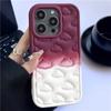 Gradient Color 3D Clouds Pattern Phone Case For iPhone 15 13 12 11 Pro Max 14 Pro Max Matte Shockproof Soft Silicone Girl Cover
