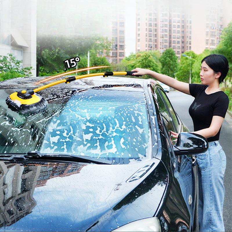 1PC New Car Wash Mop Cleaning Brush Telescoping Long Handle Cleaning Mop Retractable Bent Bar Car Wash Brush Car Cleaning Tools
