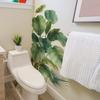 Personalized Tropical Green Plant Leaves Bathroom and Toilet Decoration and Beautification Wall Stickers