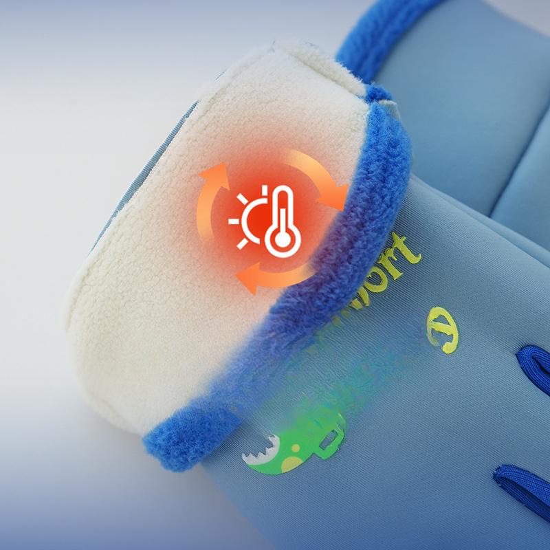 New Children's Gloves for Autumn and Winter Cartoon Luminous Dinosaur for Boys and Girls Outdoor Sports Snow Play Waterproof and Warm Hands