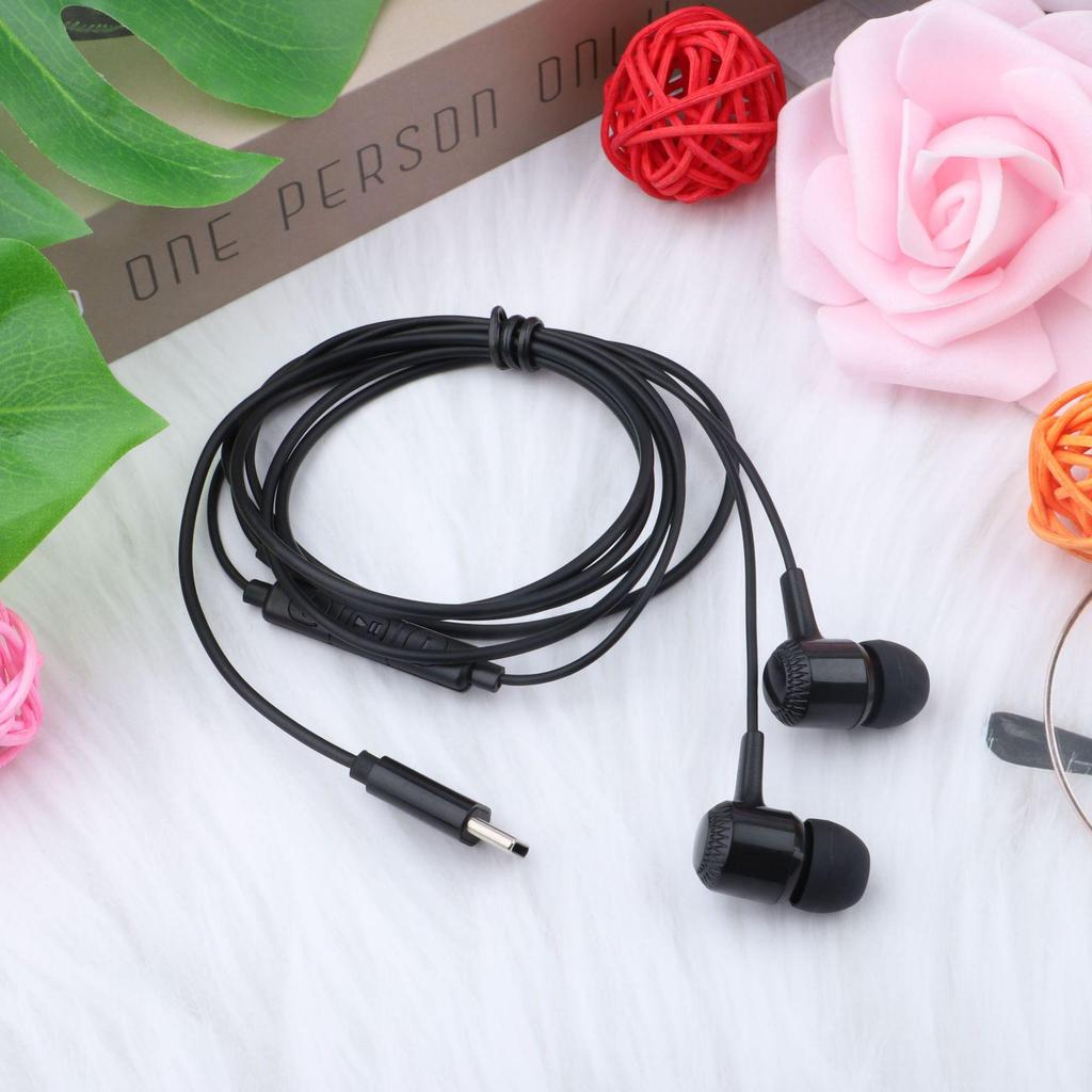 Type-C Wired Earphones with Microphone - Compatible with Mobile Phones, Customizable Logo Option, Ideal for Gifts and Calls