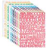 1set 12 Sheets 12 Colors PVC Alphabet Number Stickers Waterproof Self-Adhesive Decals for DIY Mobile Phone Shell