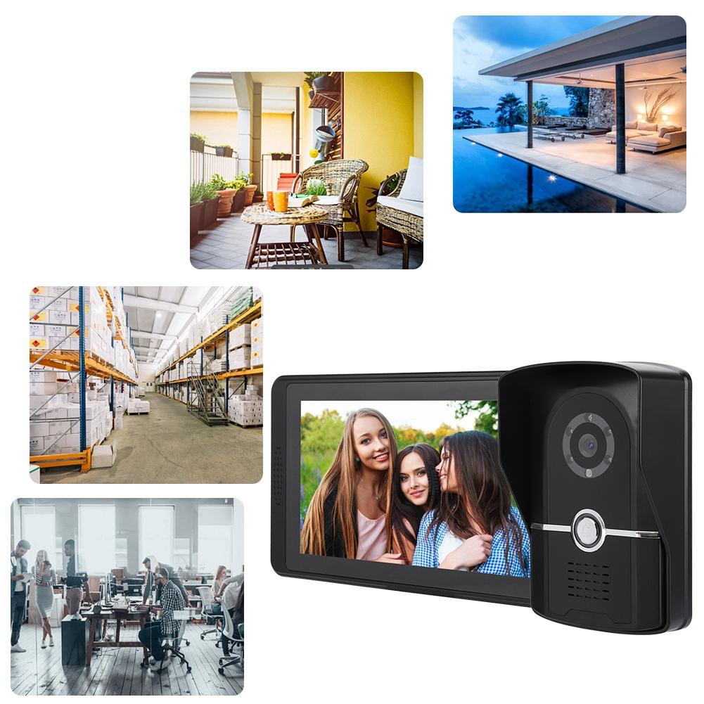 7inch Wired Photo Shooting Touch Screen Video Intercom Doorbell Door Phone