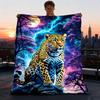 1pc Leopard Print Outdoor Blanket, Soft And Comfortable Blanket, Casual Warm Outdoor Blanket