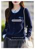 Double-Breasted Faux Two-Piece Cardigan: 2025 Autumn/Winter All-Wool Round Neck Button-Up with Letter Embroidery.