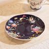 Light Luxury Chinese Floral Ceramic Coffee Cup and Saucer Set