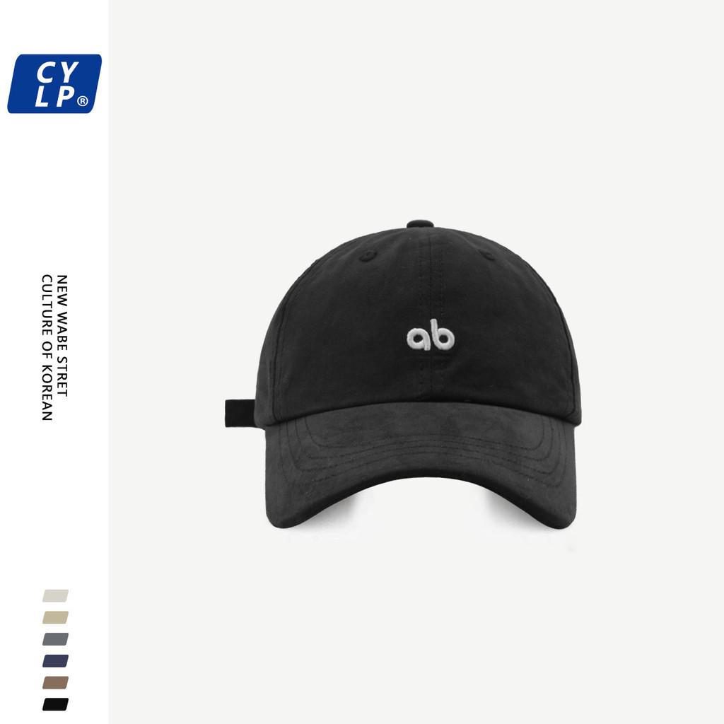 Cotton Baseball Cap With Ab Letter Embroidery For Casual Men Women Spring Wear