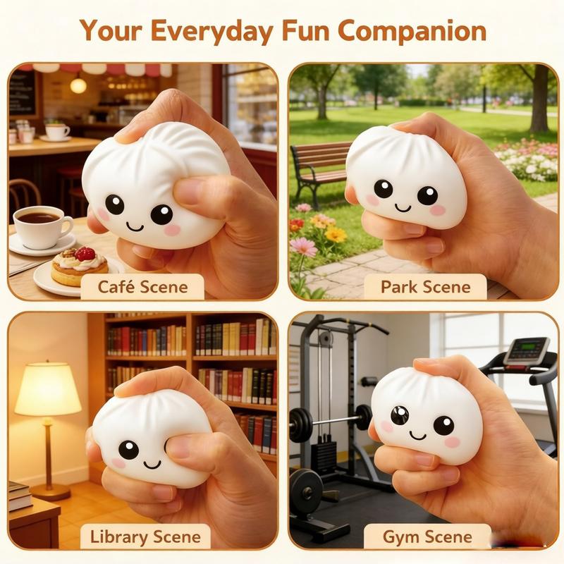 1-5PCS Glitter Dumpling Glitter Dumpling Set Decor Squishy With Box Soft & Slow Surprise Random Color Gifts for Children & Adult