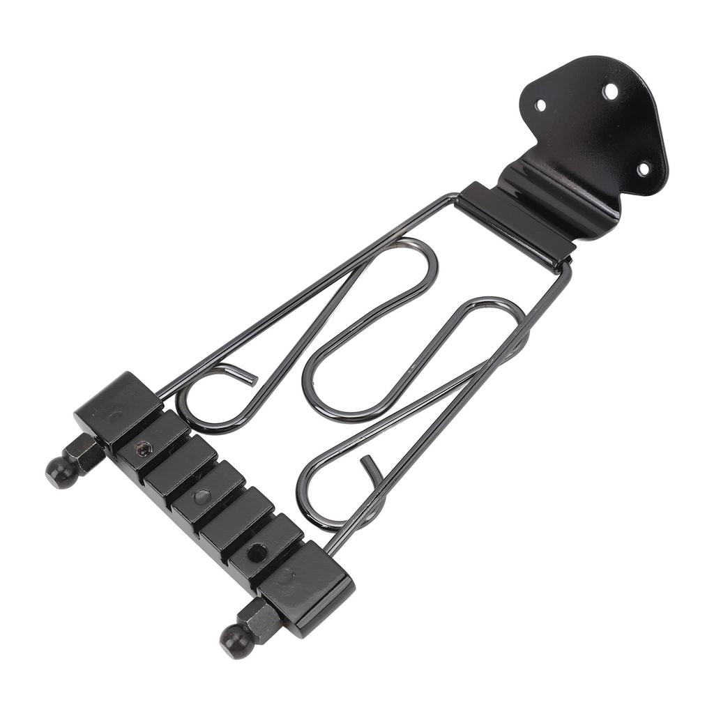 6 String Trapeze Tailpiece with Screws Height Adjustment Open Frame Bridge Tailpiece for Archtop Jazz Guitar Bass