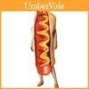 Fun And Vibrant Hot Dog Costume Jumpsuit For Halloween Stage Performances