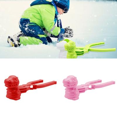 Herramienta Molde Arena Nieve Juguetes Exterior Plástico Clip Fabricador Bola de Nieve 1 Pieza Invierno Forma de Dinosaurio Niños