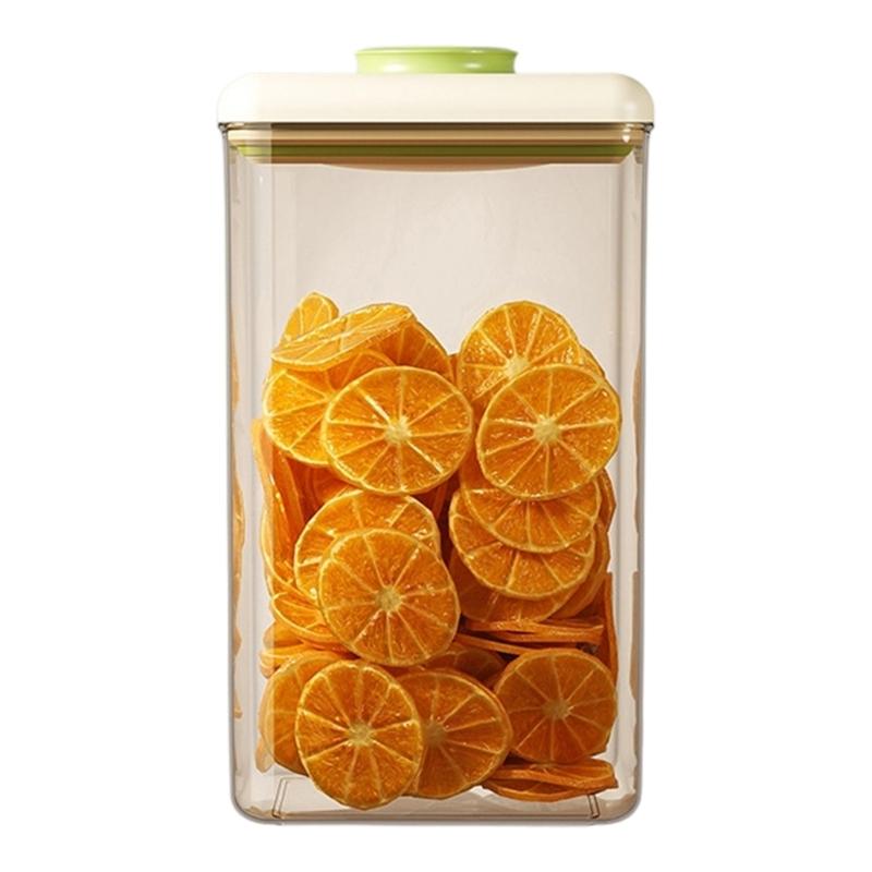 Space Saving Square Plastic Food Preservation Container Press Lock Vacuum Seal Technology for Coffee Snacks Storage