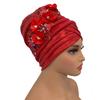 New African Women'S Turban Cap Nigeria Auto Gele Headtie Already Made Wedding Geles Female Head Wraps With Diamond Flower